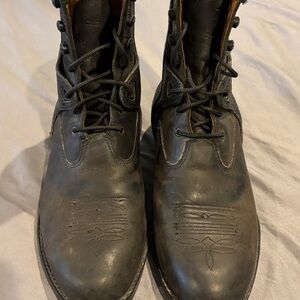 Ariat Black Combat Moto Boots Leather Design